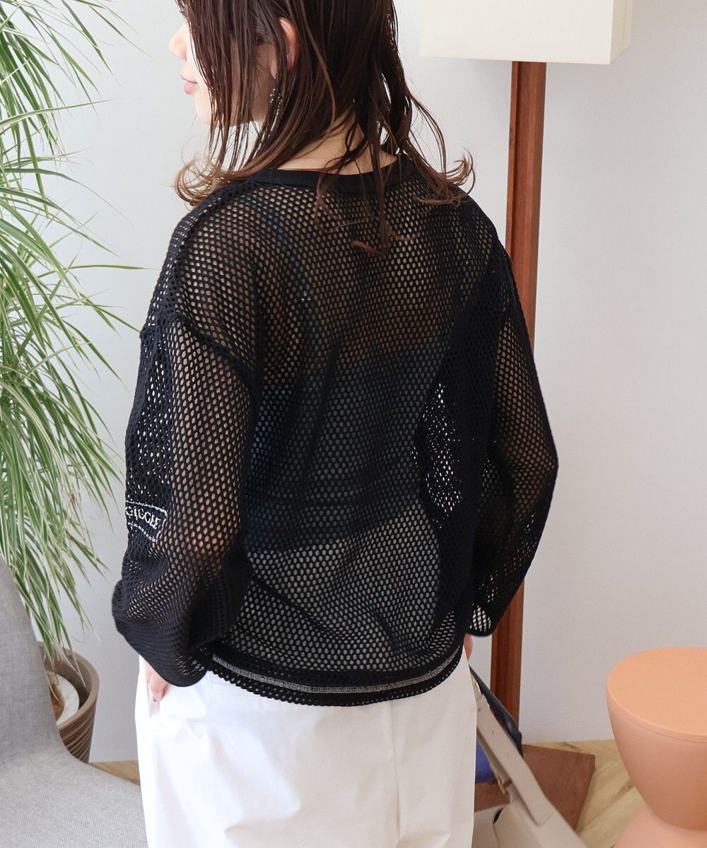 AMERICAN HOLIC 【WEB限定】ランダムロゴメッシュロングTシャツ/チュニック 