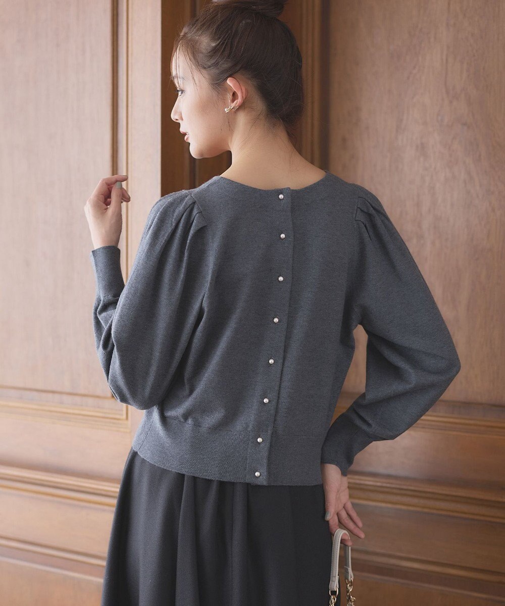 組曲 L 【前後着用可】BOREROタックプルオーバー ニット 