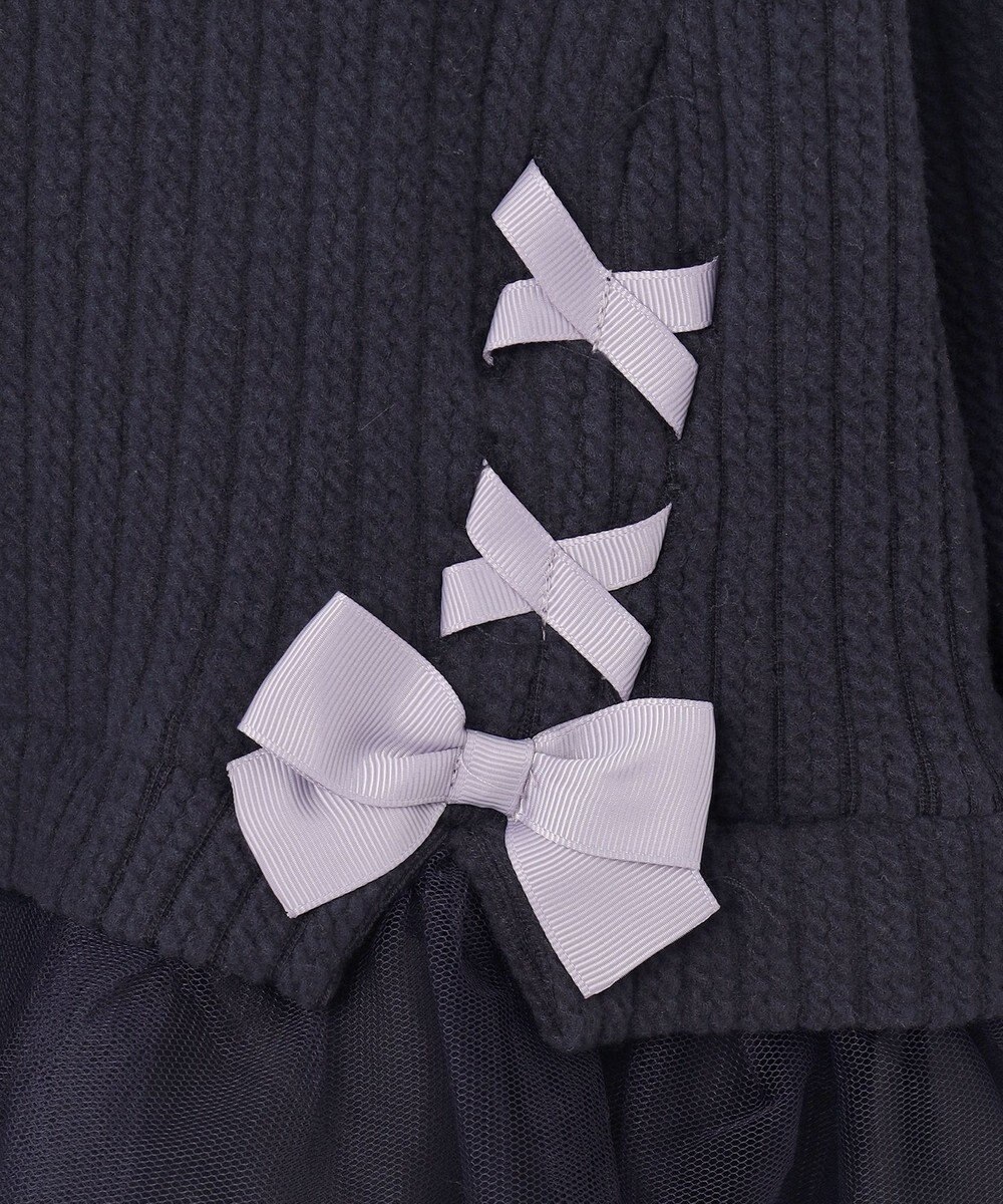 ANY KIDS 表起毛 レースアップ チュニック 