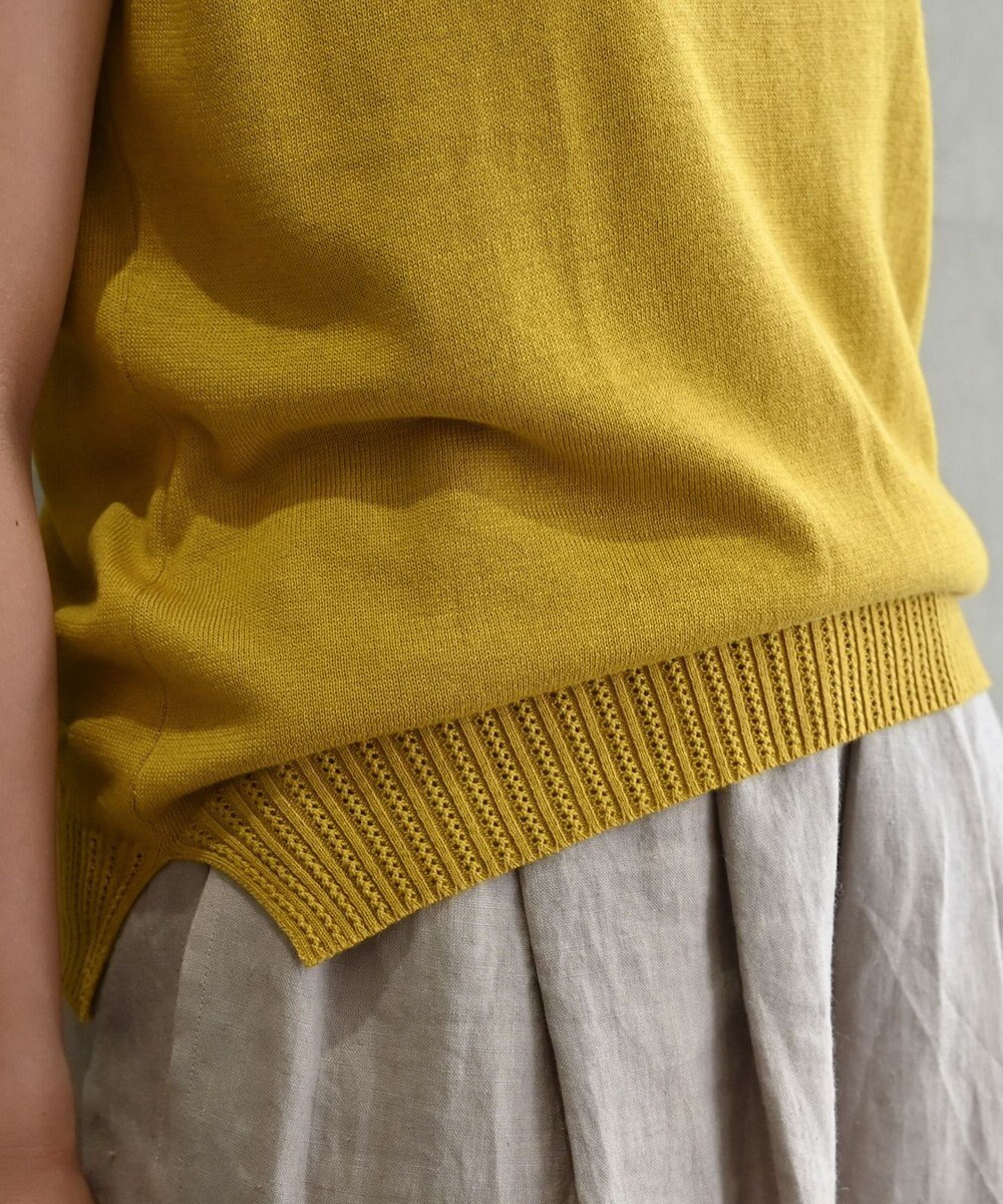 muuc 〈高品質シルク＆スーピマ超長綿〉〈洗えるニット〉半袖ボトルネックプルオーバー 