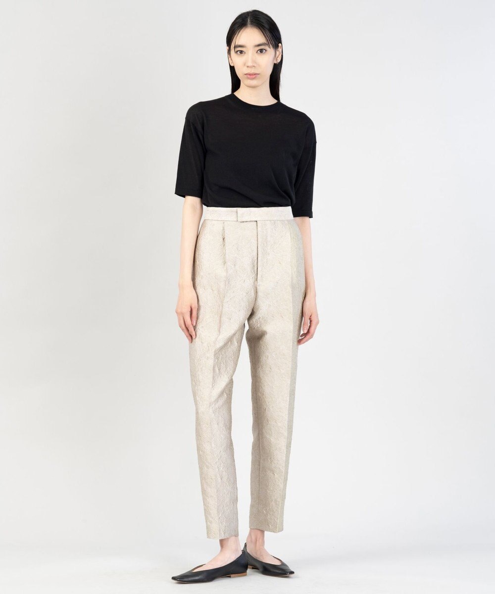 23区 【エステータ】シアーニット 5分袖ドレープ 