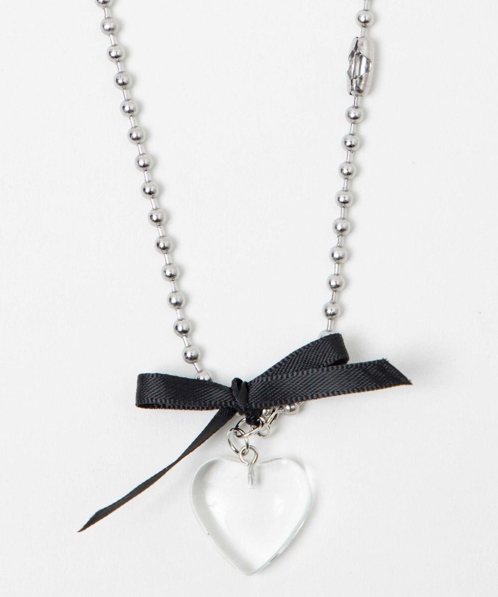 WEGO Lチェーンリボンハートネックレス 