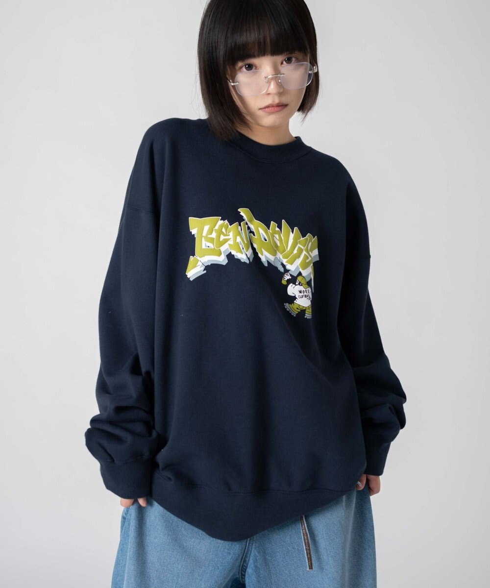 WEGO 【ユニセックス着用ITEM/MLサイズ展開】別注BENDAVISバブルロゴプルオーバー 
