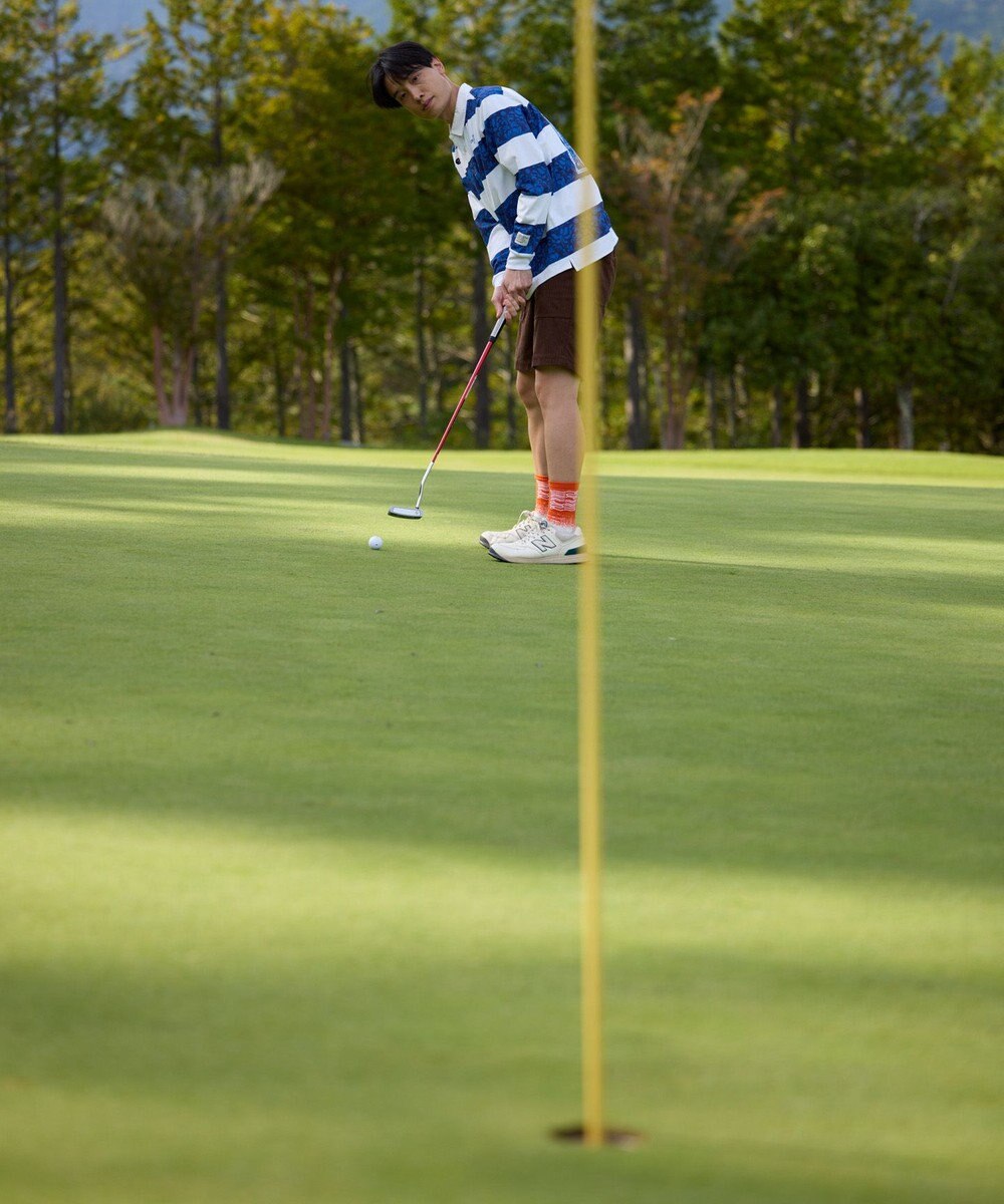 PW CIRCULUS 【吸水速乾 / UVカット / ストレッチ】【MEN】ラガーシャツ ゴルフ 