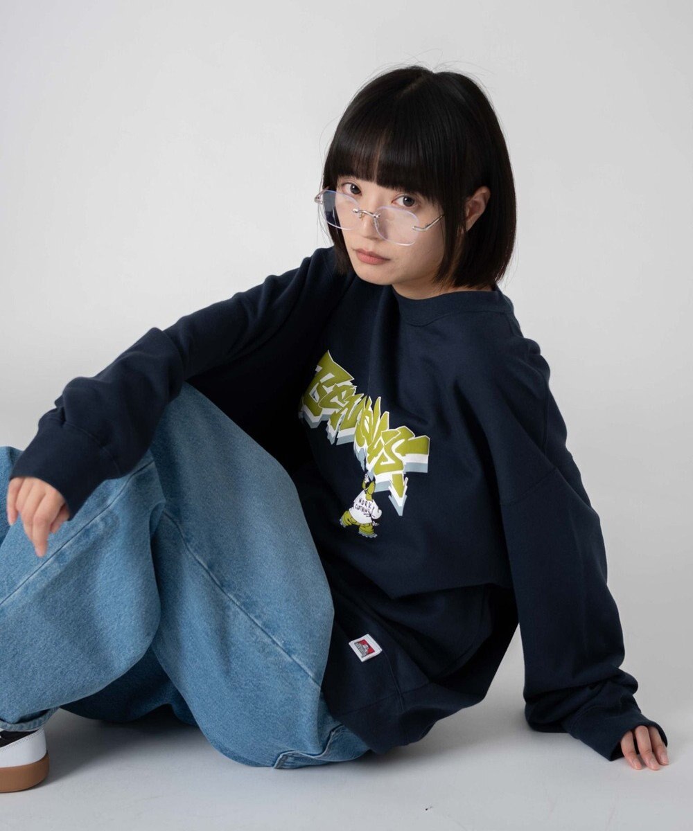 WEGO 【ユニセックス着用ITEM/MLサイズ展開】別注BENDAVISバブルロゴプルオーバー 