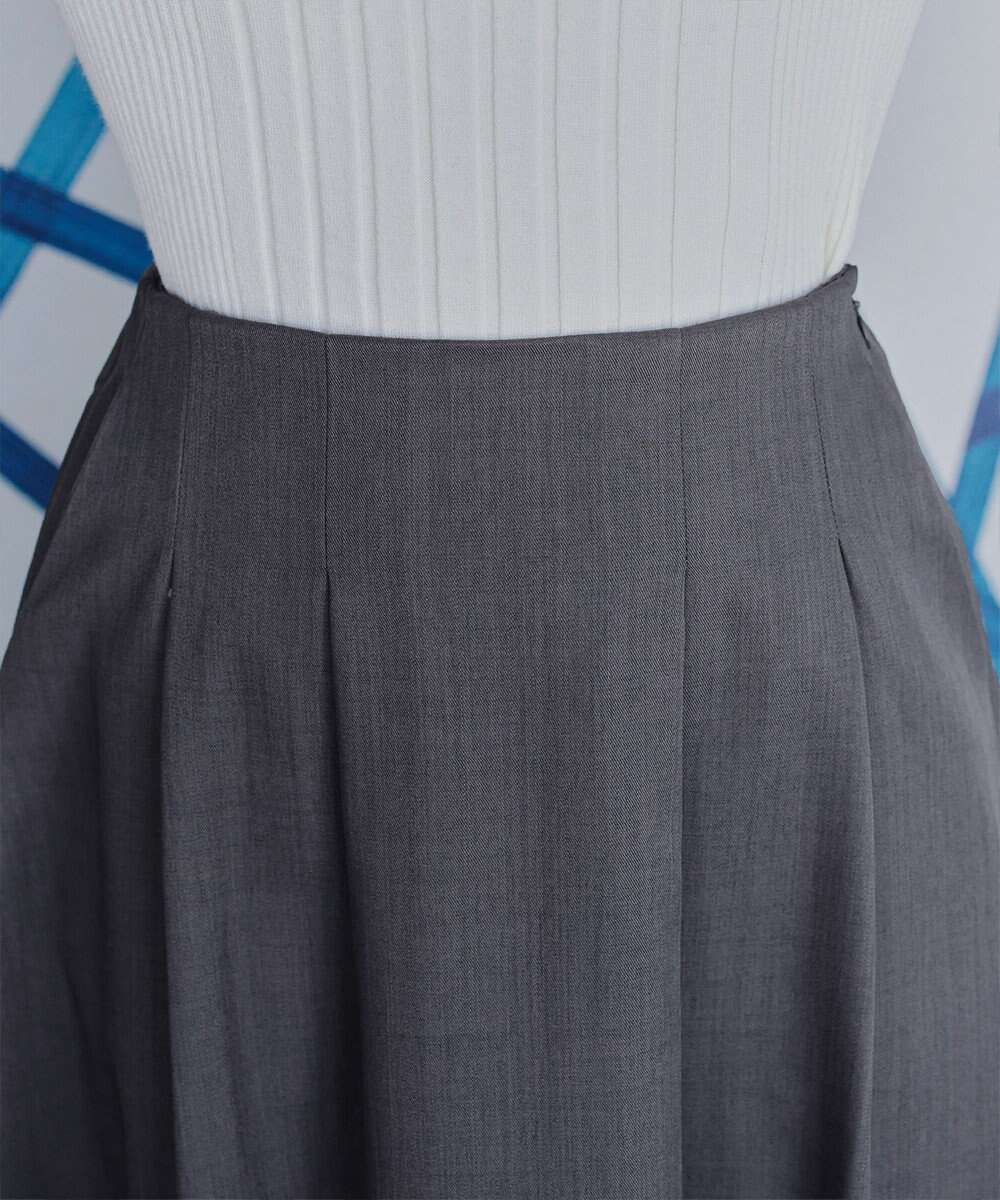 Tiaclasse 【洗える】メランジツイルフレアスカート 