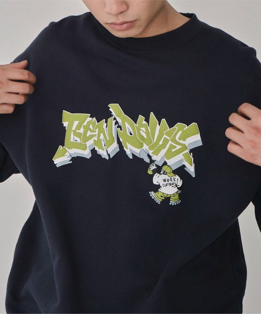 WEGO 【ユニセックス着用ITEM/MLサイズ展開】別注BENDAVISバブルロゴプルオーバー 