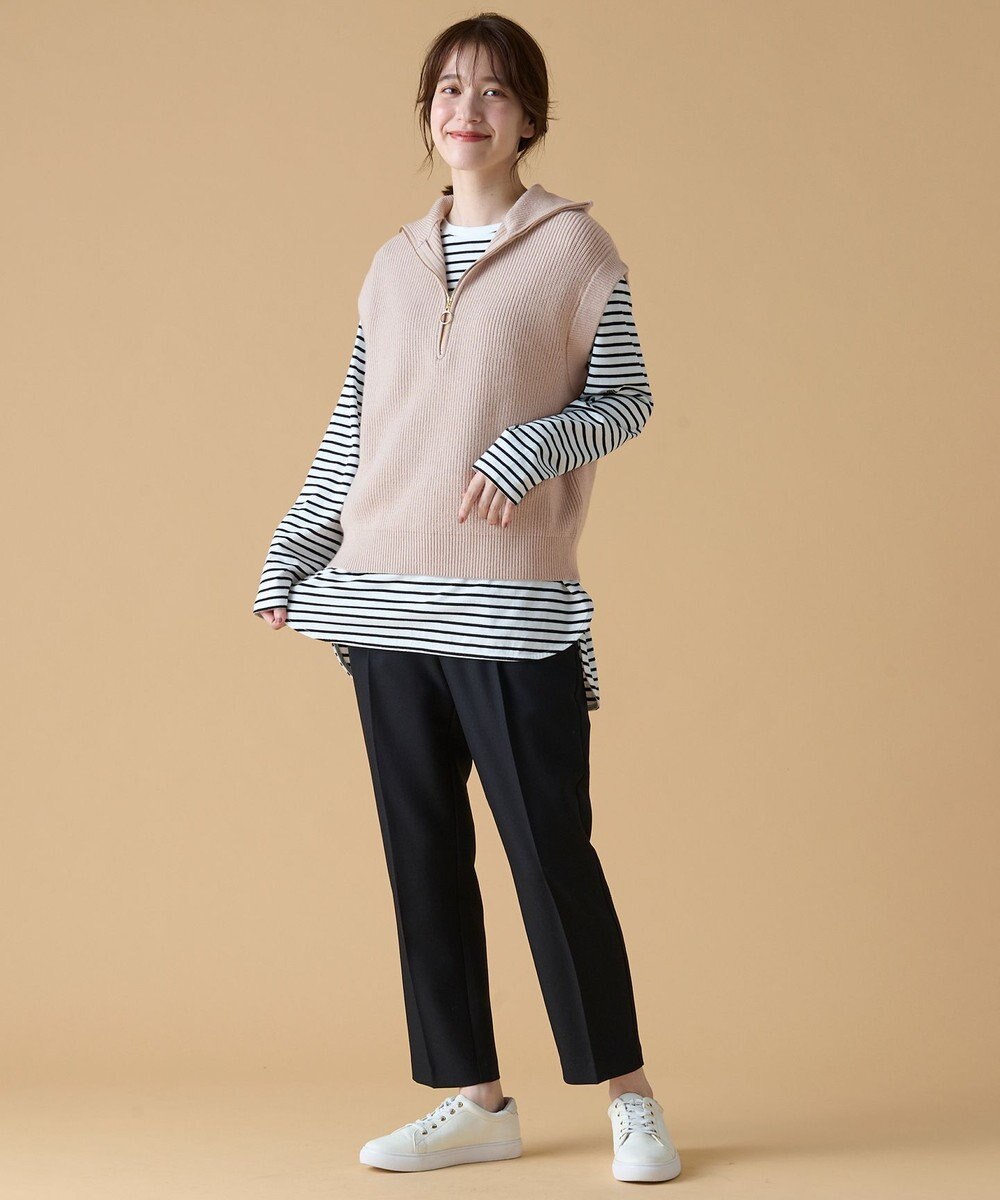 ANY ハーフジップニットベスト 