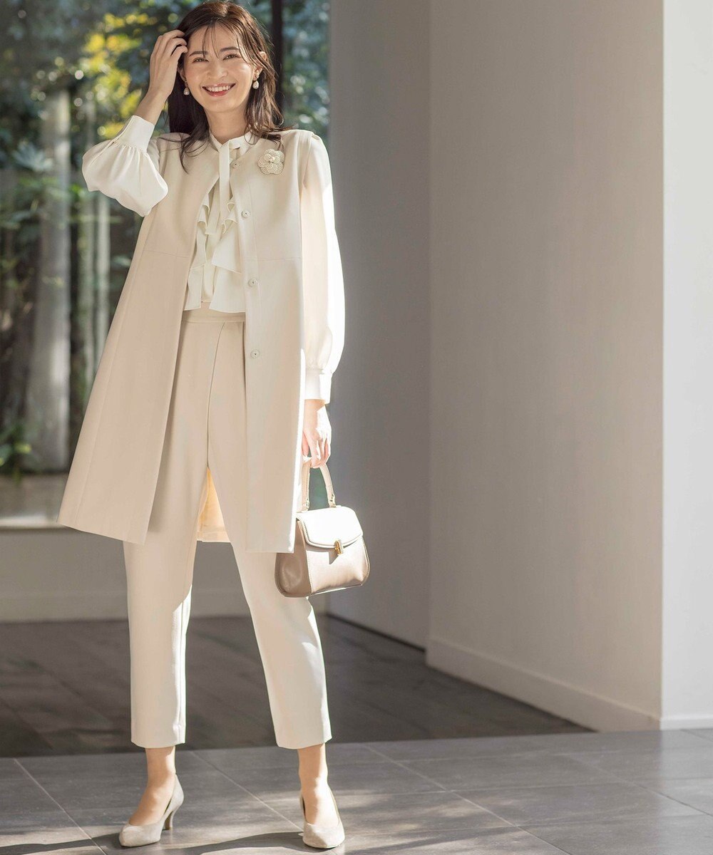 組曲 S 【KUMIKYOKU NAVY】コンフォータブルドレープ ラップパンツ 