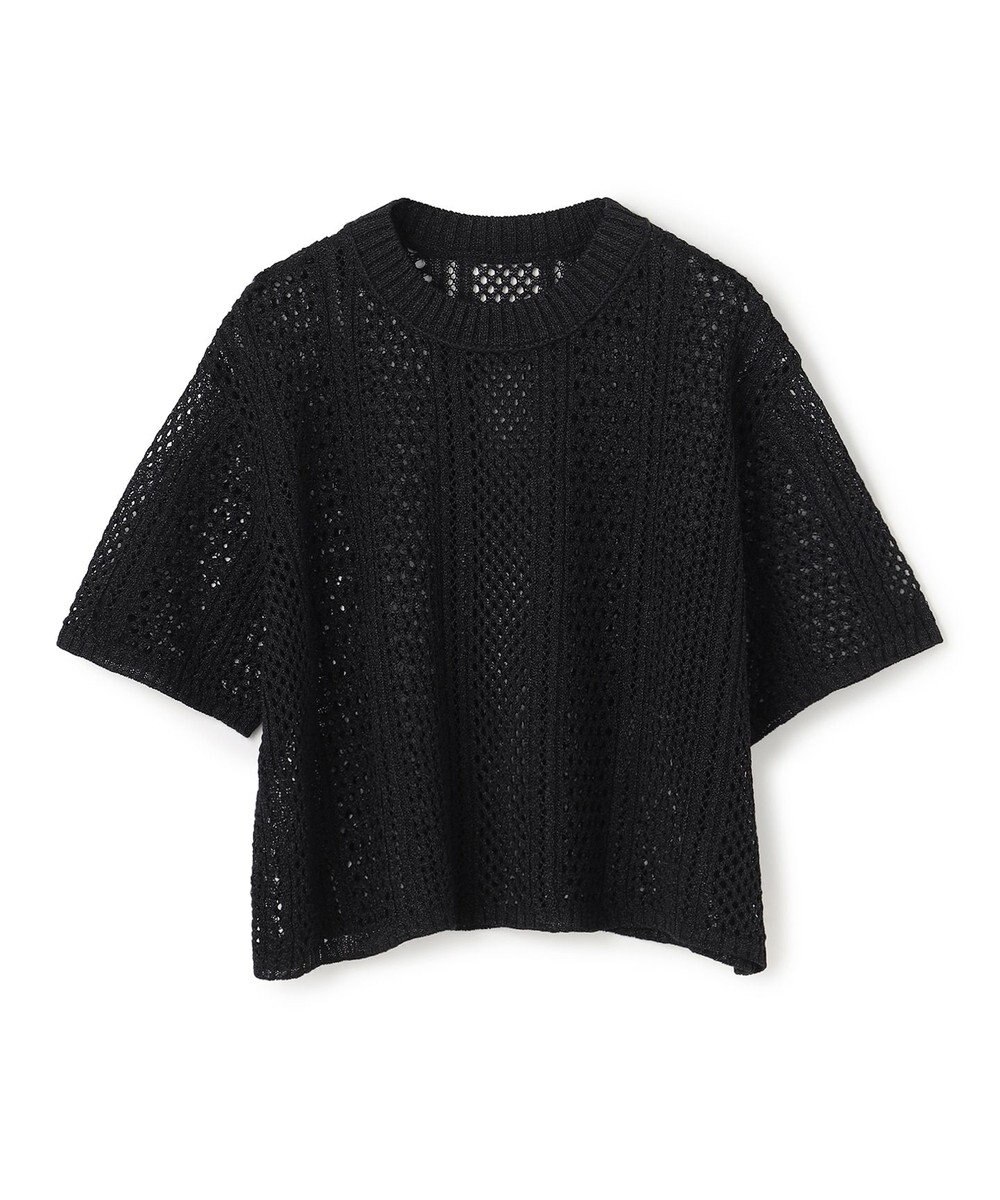 BEIGE， ATACAM / パターンメッシュ ハーフニット 