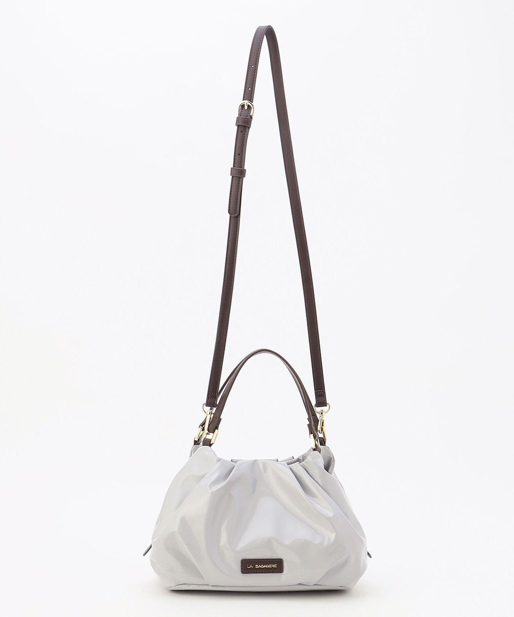 LA BAGAGERIE ソフトエナメル2WAYハンドバッグ Sサイズ 
