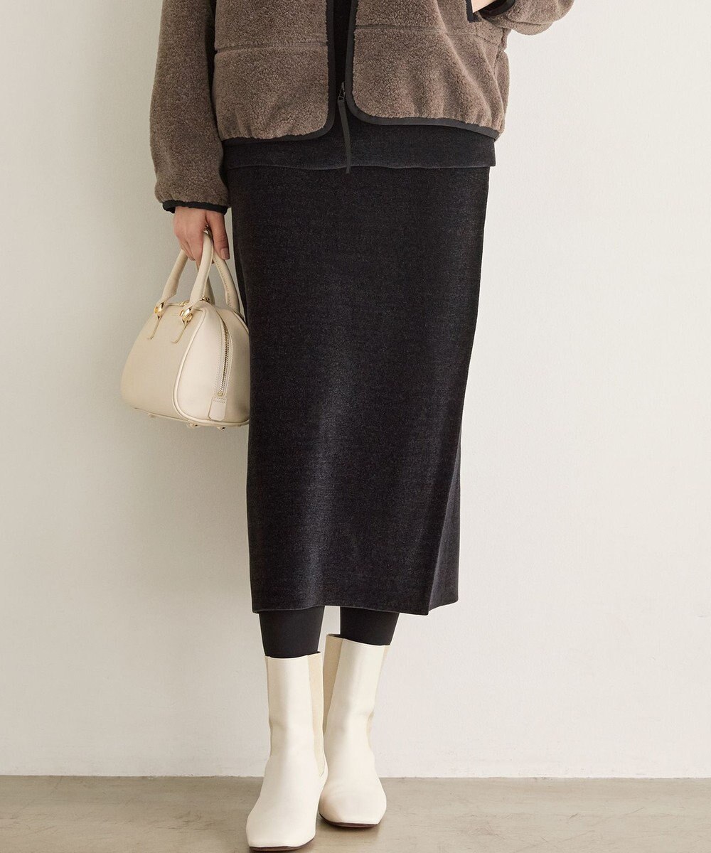 23区 S 【SLOW/一部店舗限定】ベロア風ニット スカート 
