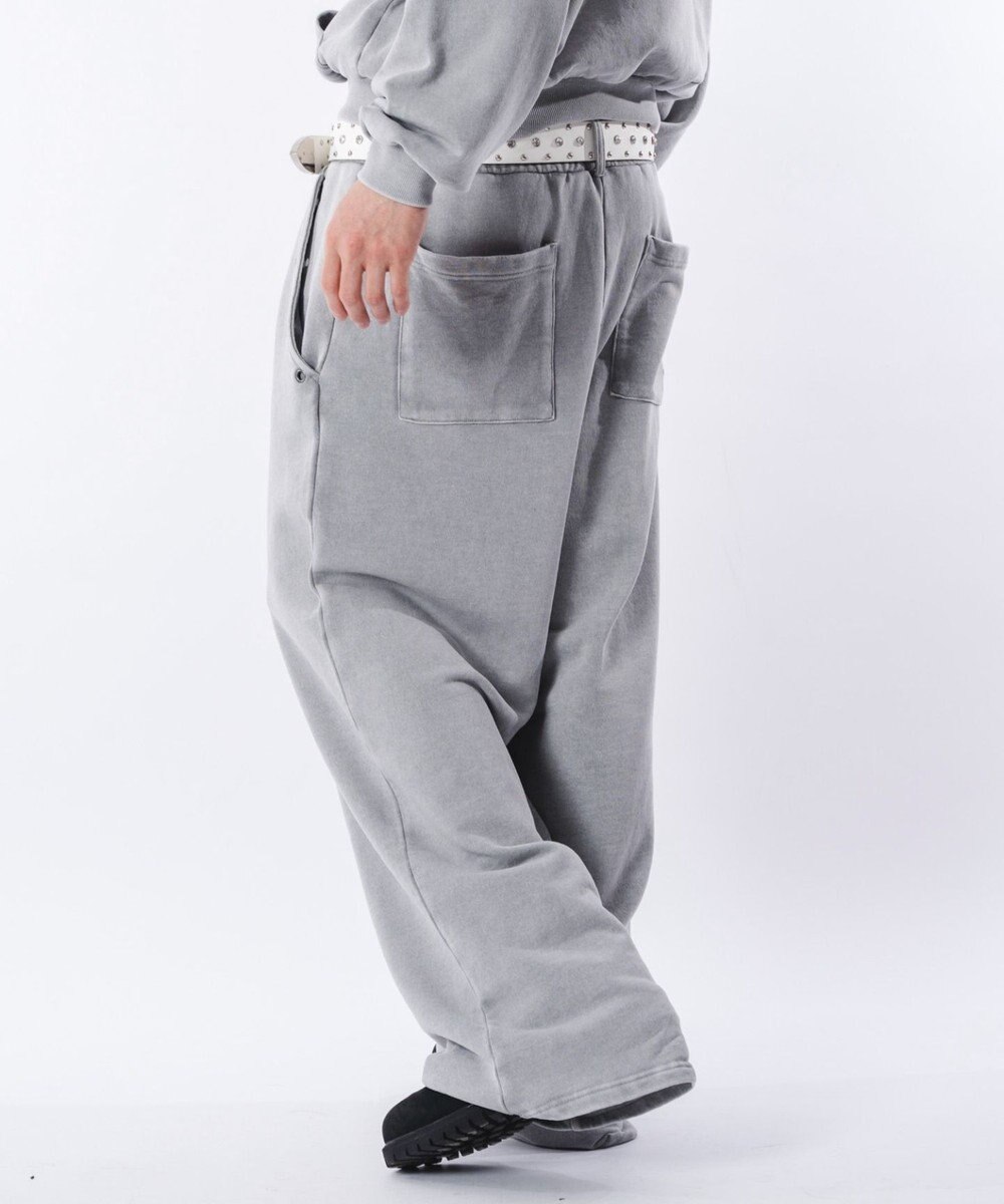 WEGO 【ウエストゴム/ユニセックス着用ITEM】ブリーチハトメスウェットパンツ 