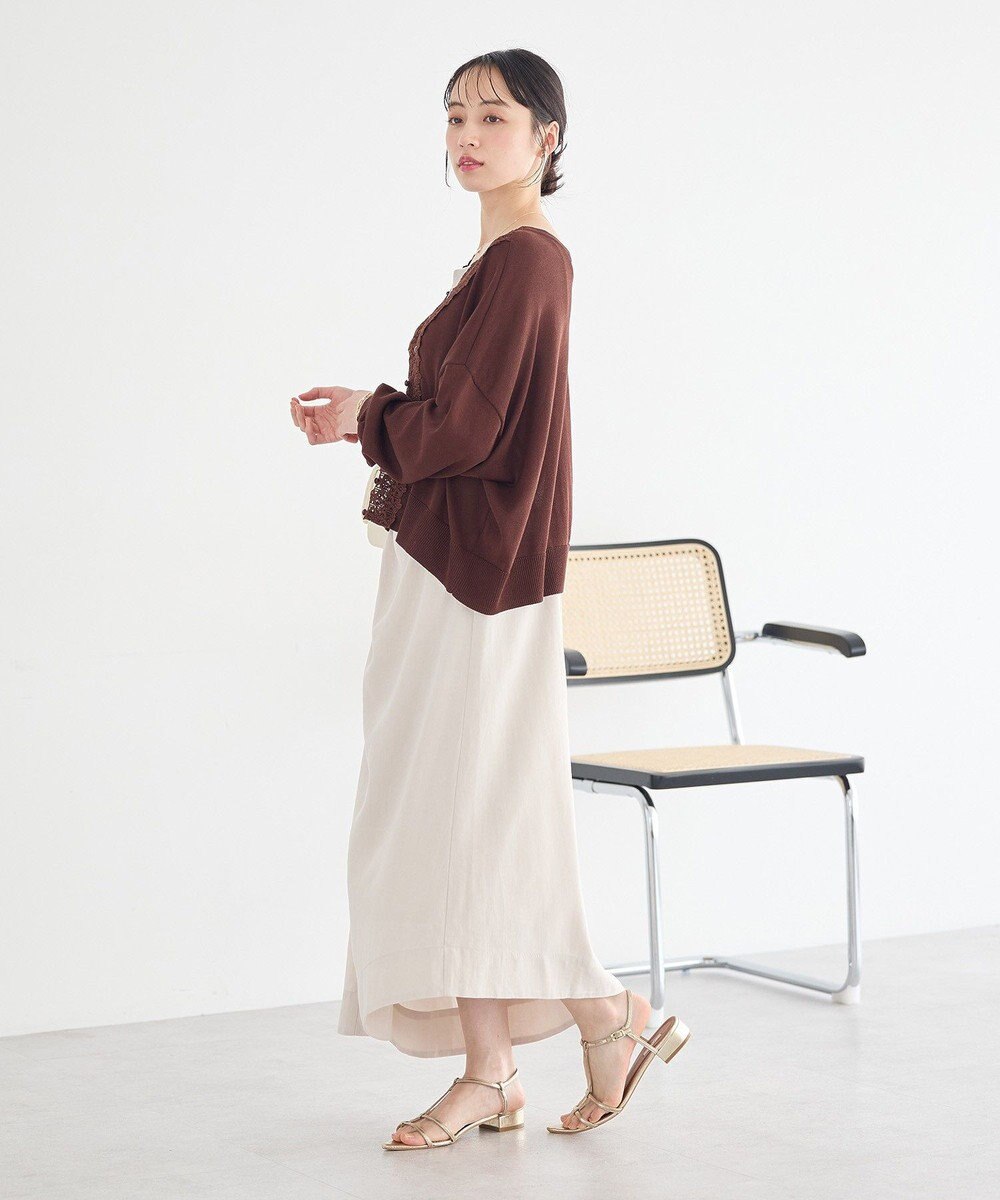 earth music&ecology 【2WAY】レーストリムシアーニットカーディガン 