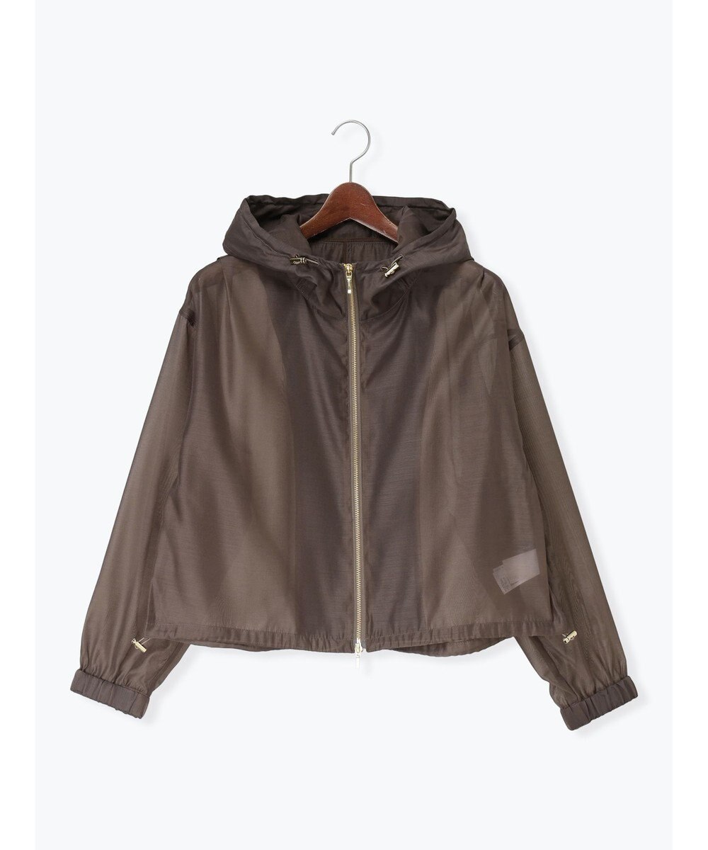 Te chichi ショートシアーフーディーブルゾン 