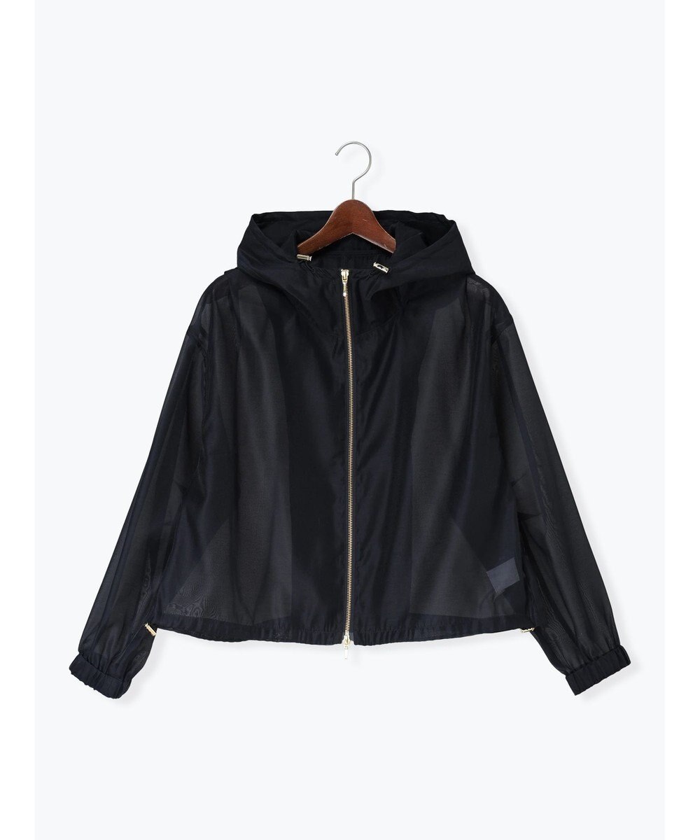 Te chichi ショートシアーフーディーブルゾン 