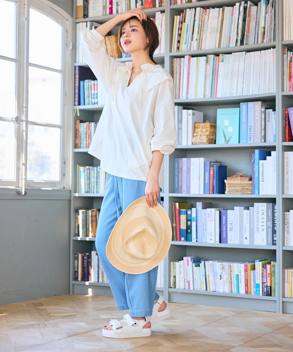 Feroux ラッシュガード ケープギャザー ブラウス 