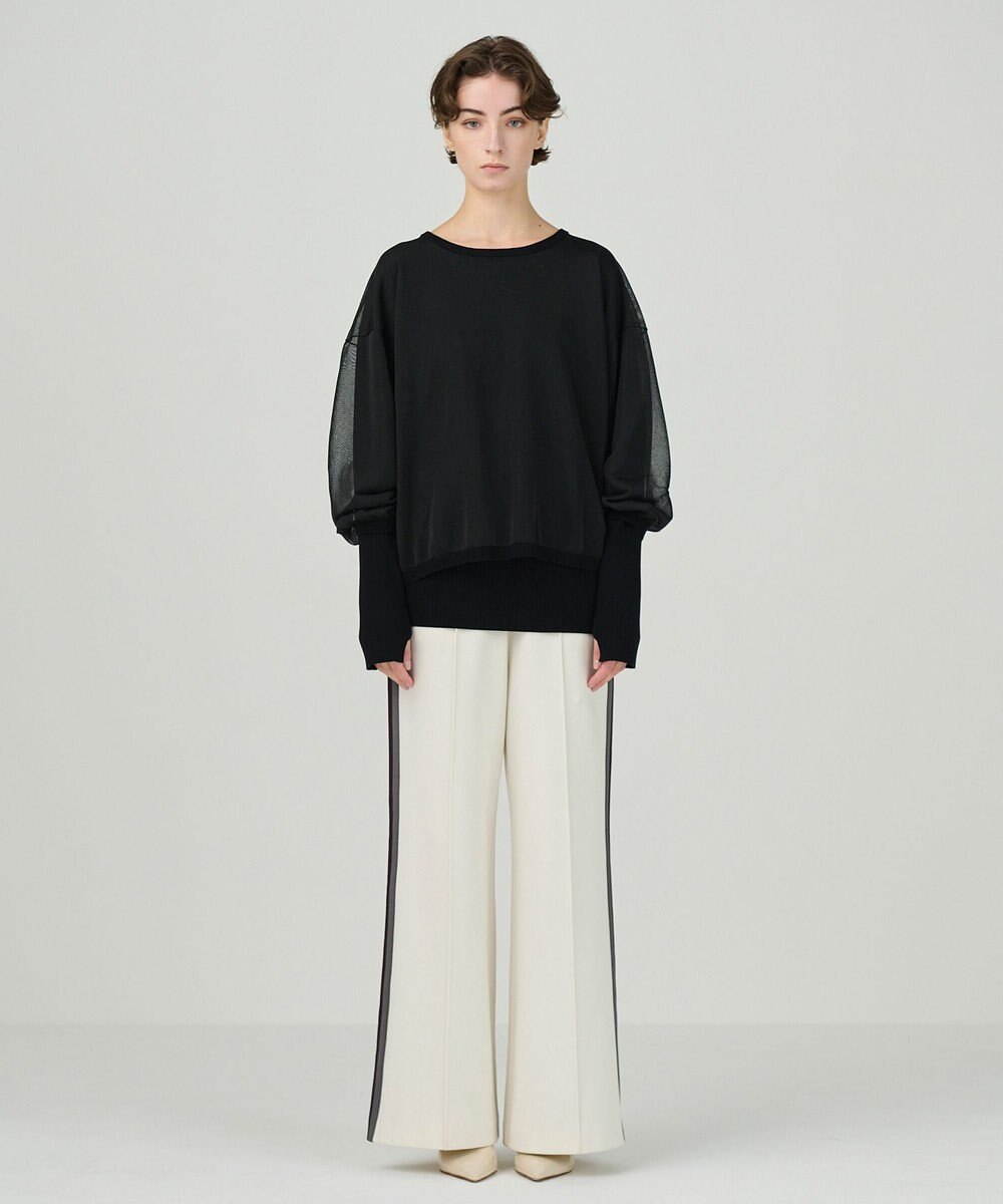 GRACE CONTINENTAL シアーニットトップ 