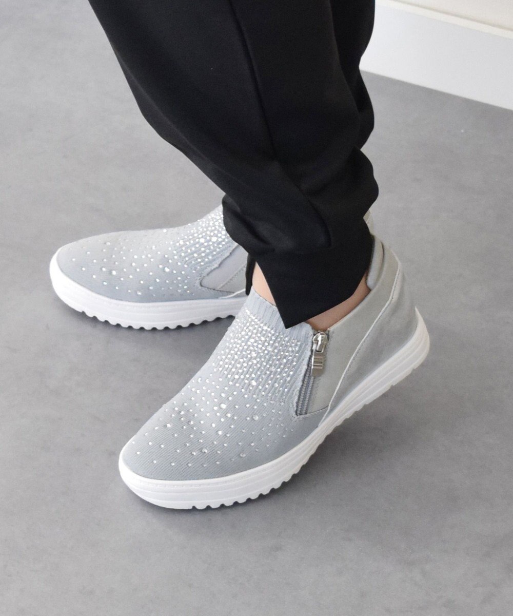 Bridget Birkin 【Round About】ラインストーンインヒールスニーカー 