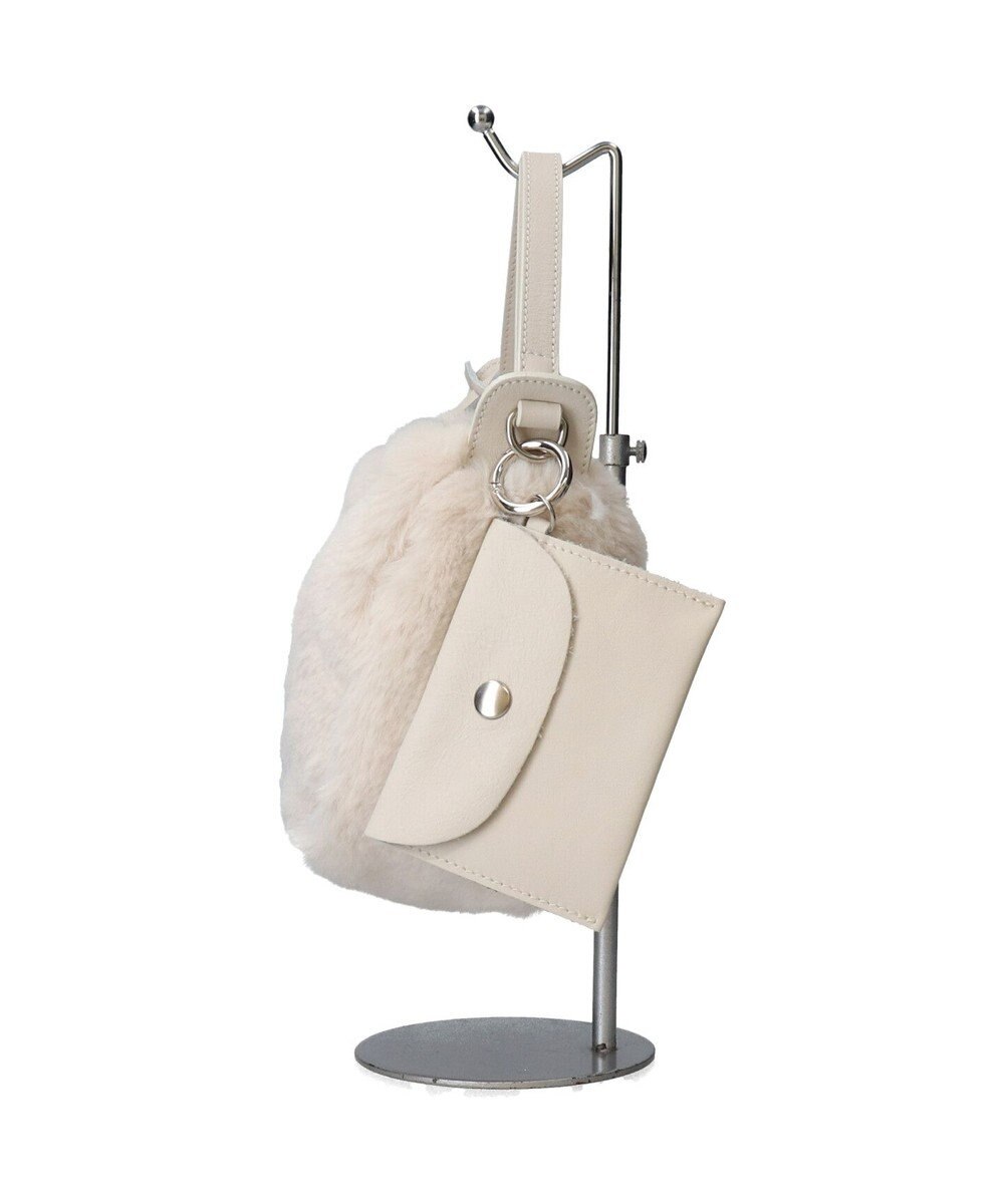 INTER-CHAUSSURES 【MARCO MASI】ポーチ付きフェイクファーバッグ 