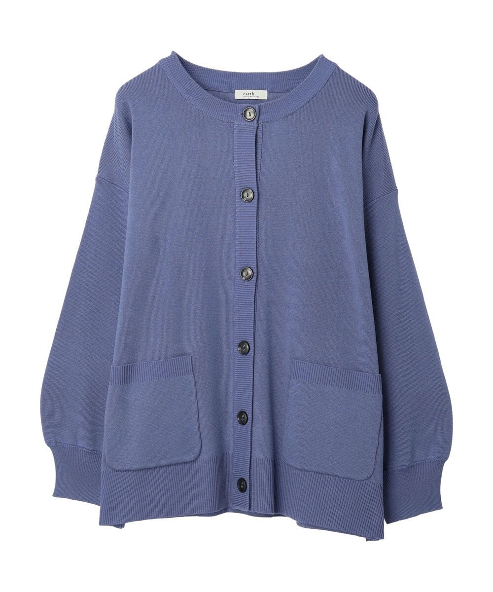 earth music&ecology クルーネックミドル丈カーディガン 