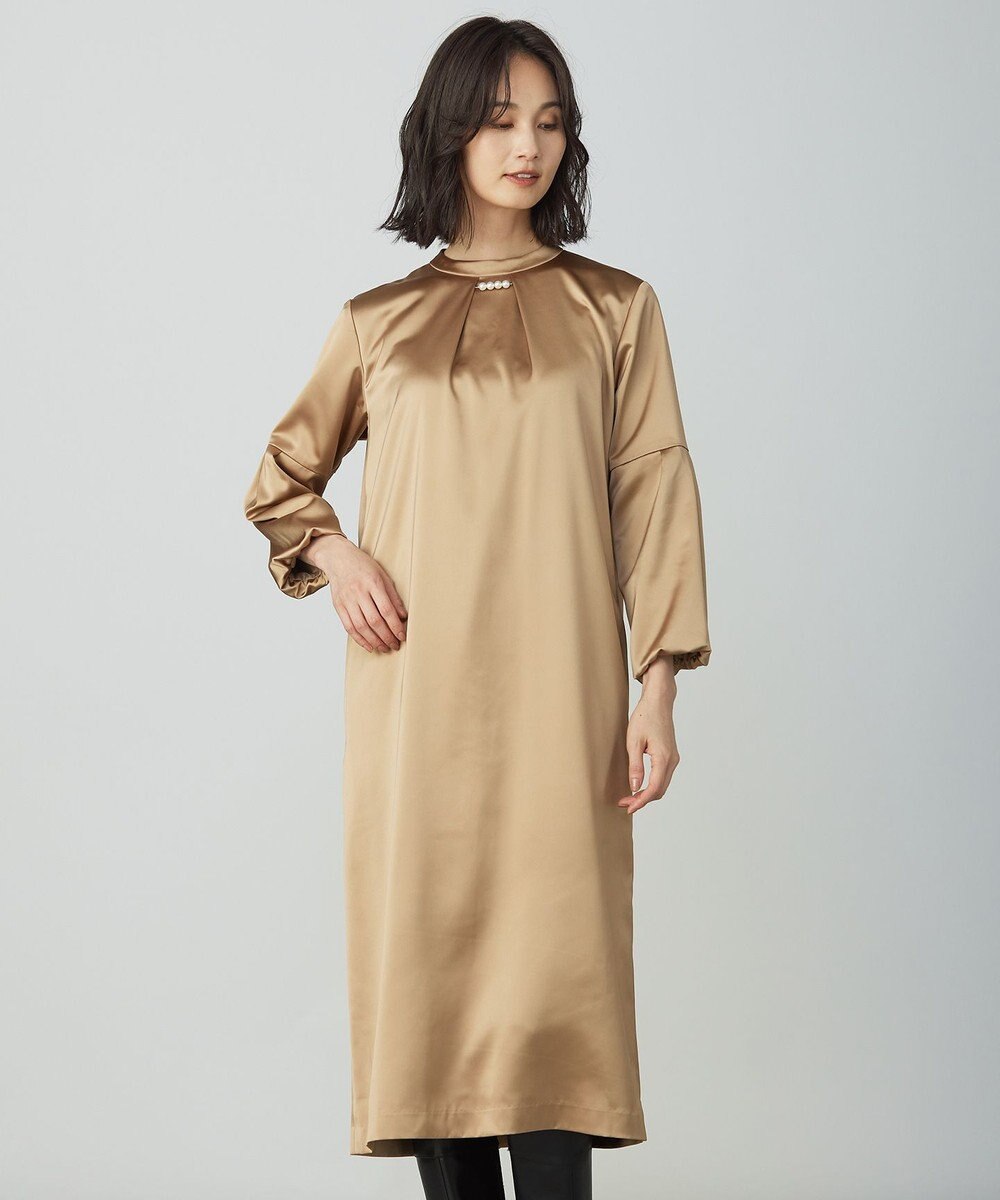 J.PRESS LADIES ノーブルサテン ワンピース 