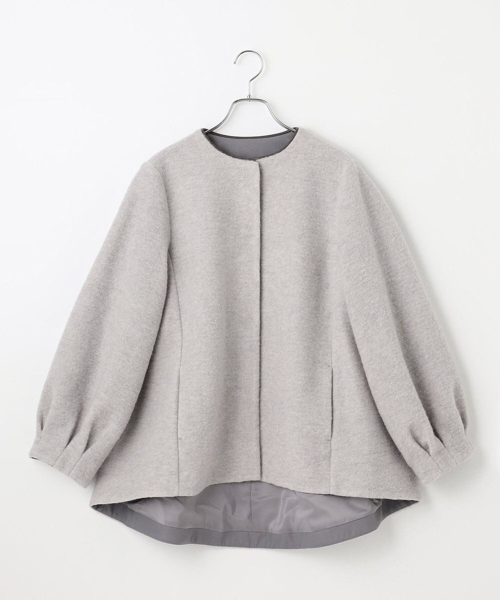 #Newans 【洗濯機可能】バックフレアショートコート 