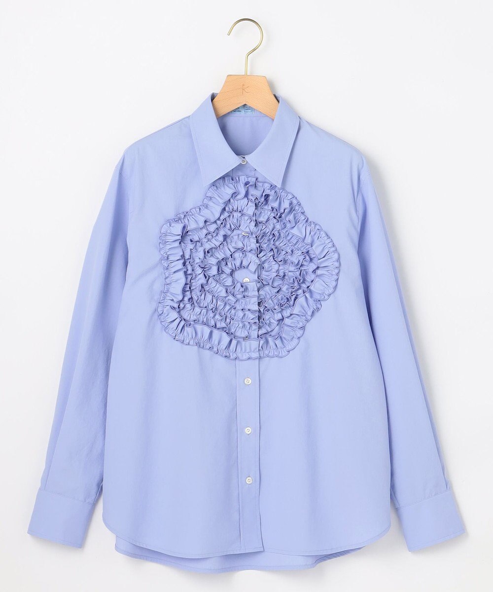 組曲 S 【組曲×setsuko sagittaire】フラワーフリルシャーティング ブラウス 