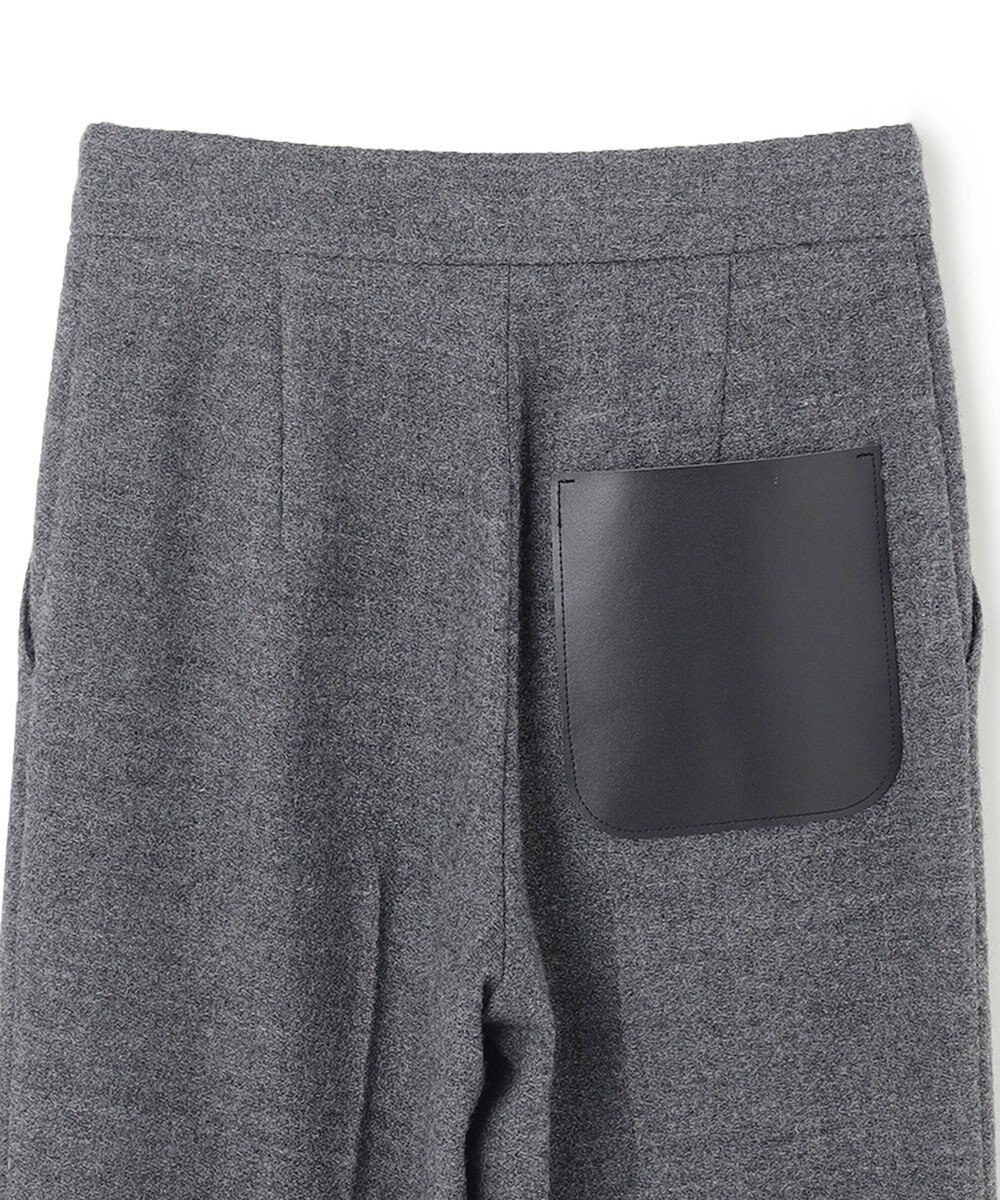 BEIGE， MILLAM / フェイクレザーパッチワイドパンツ 