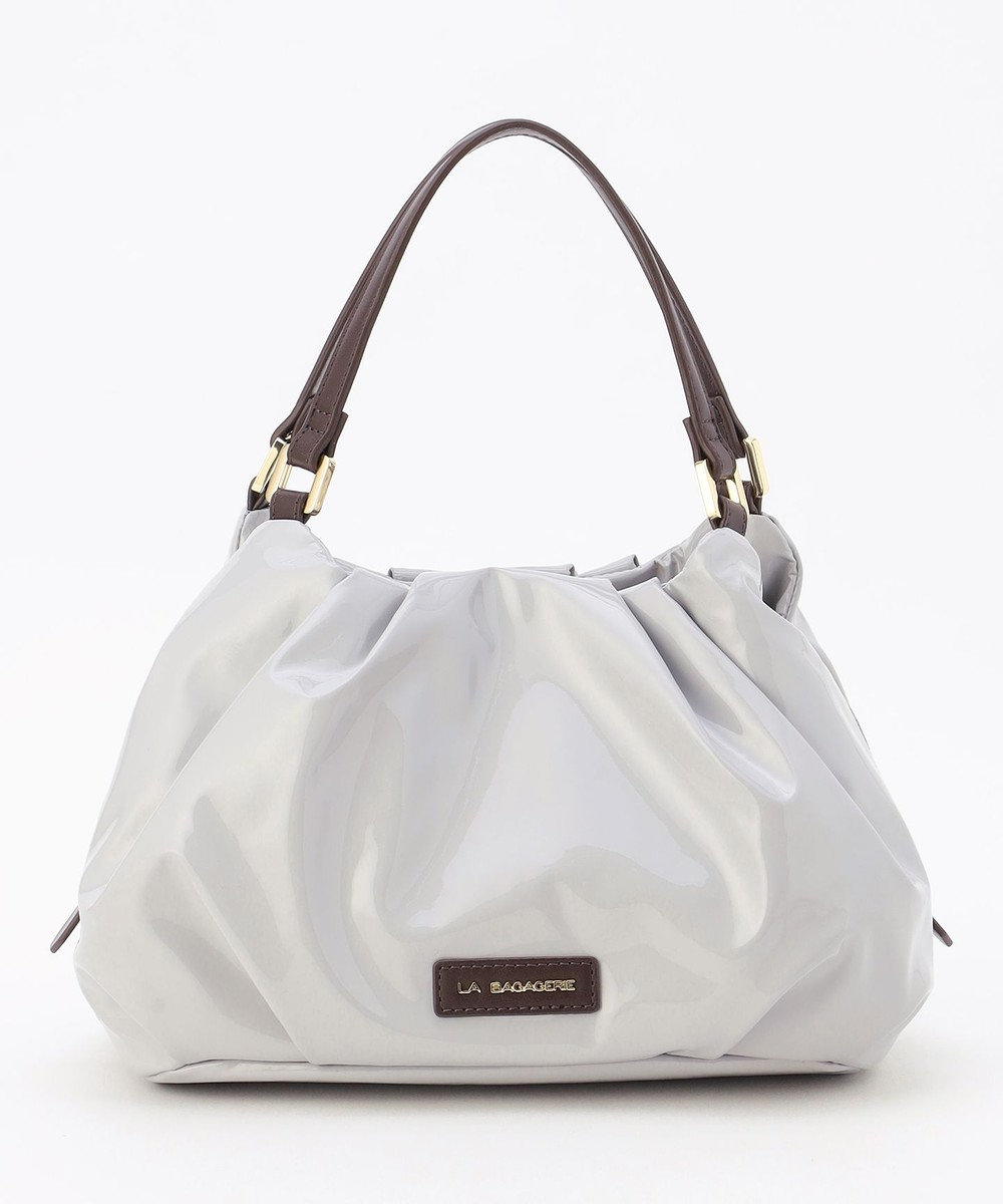 LA BAGAGERIE ソフトエナメル2WAYハンドバッグ Sサイズ 