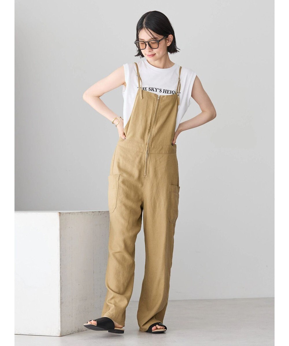 AMERICAN HOLIC リネンブレンドサロペットパンツ 