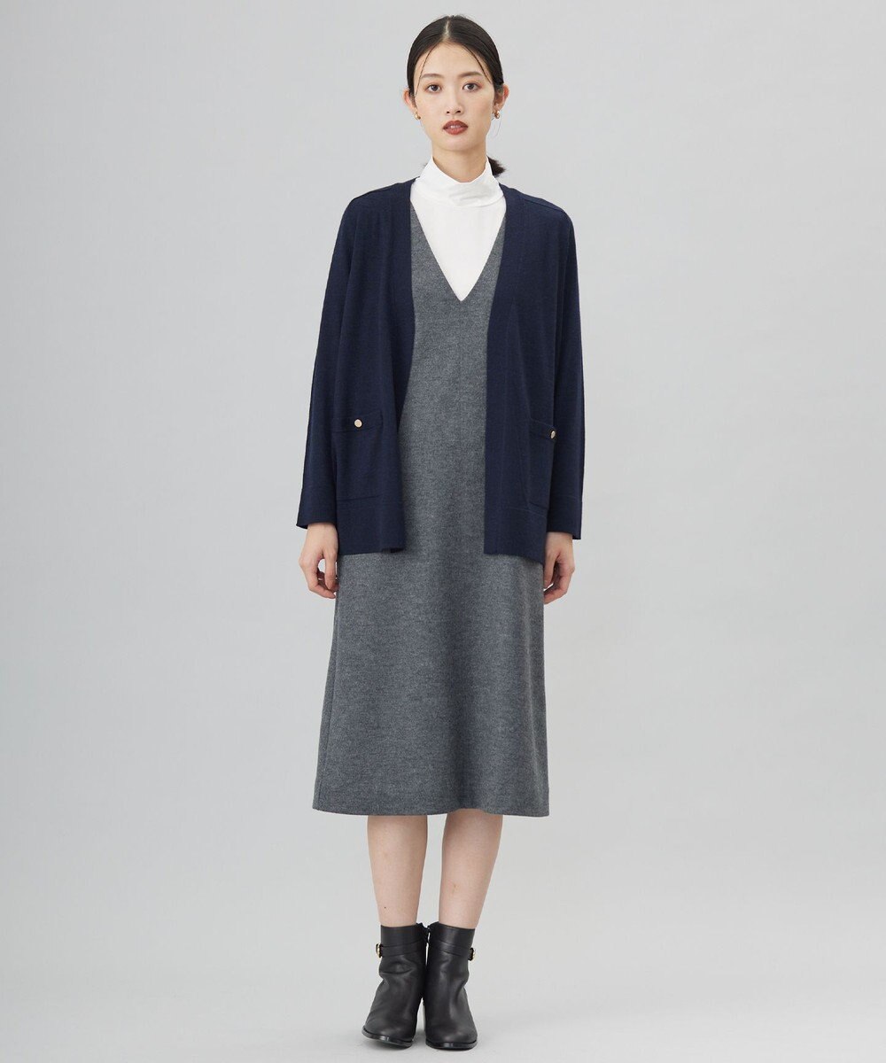 J.PRESS LADIES L 【洗える】ウールスムース ジャンパースカート 