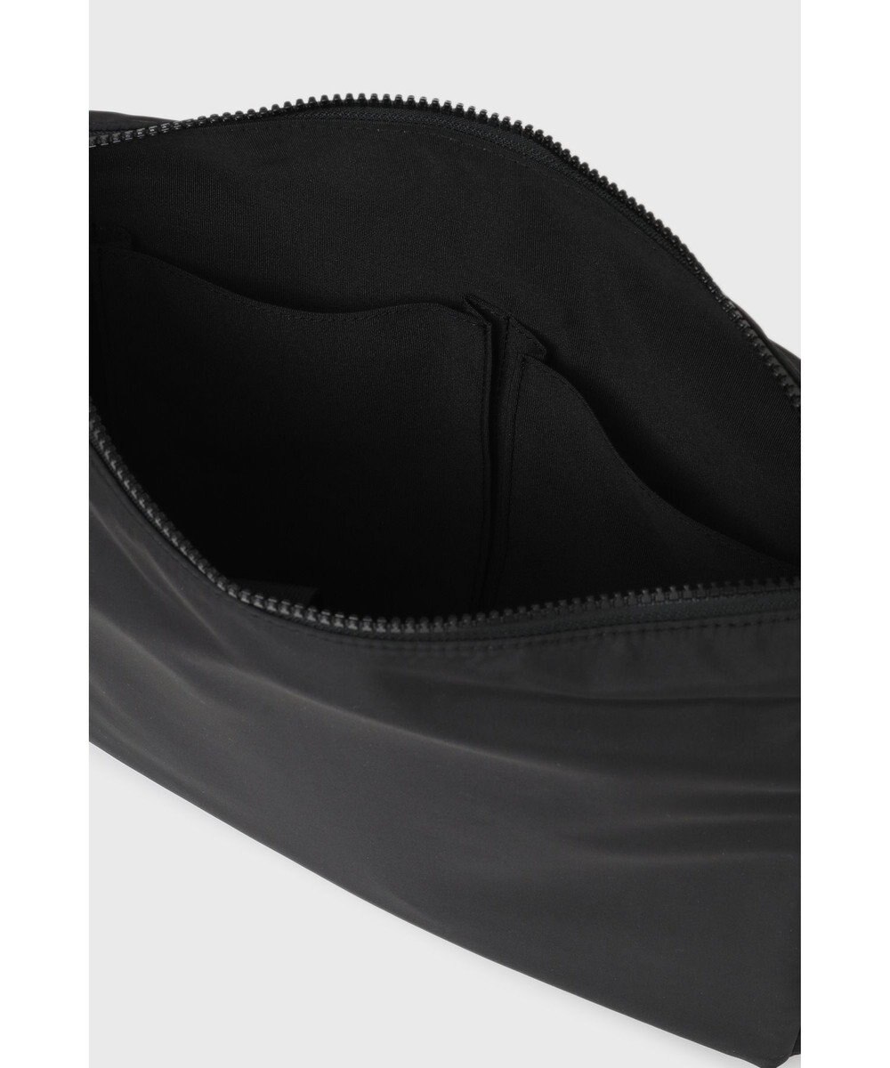 DAKS ナイロン×牛革 ハウスチェックディテール フラップショルダーバッグ 