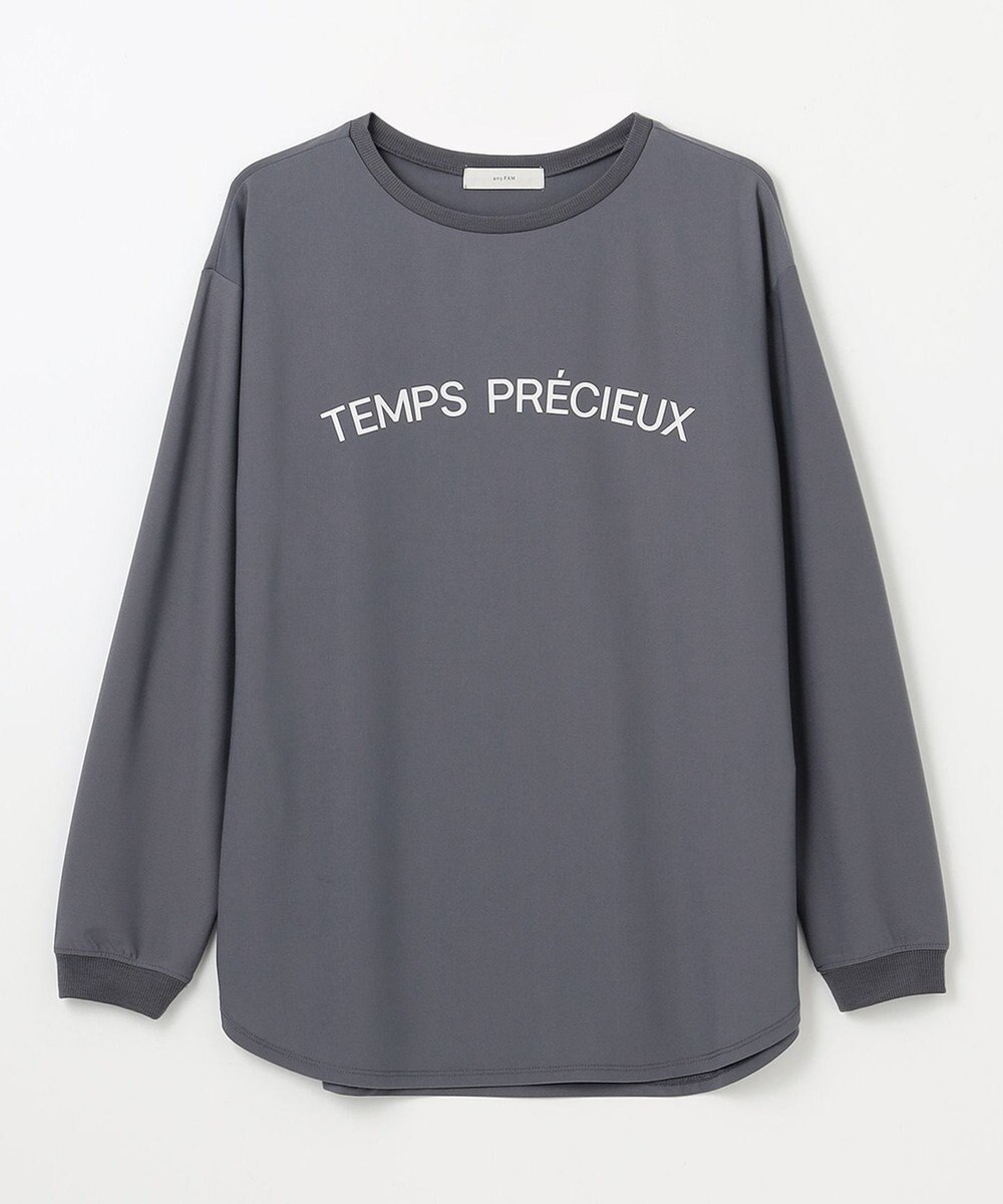 ANY ジョーゼットロゴプリントTシャツ 