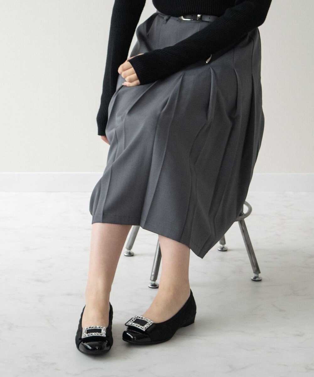 Bridget Birkin ＜3E＞【Bridget Birkin Walk】キルティングビジューリボンウォーキングパンプス 