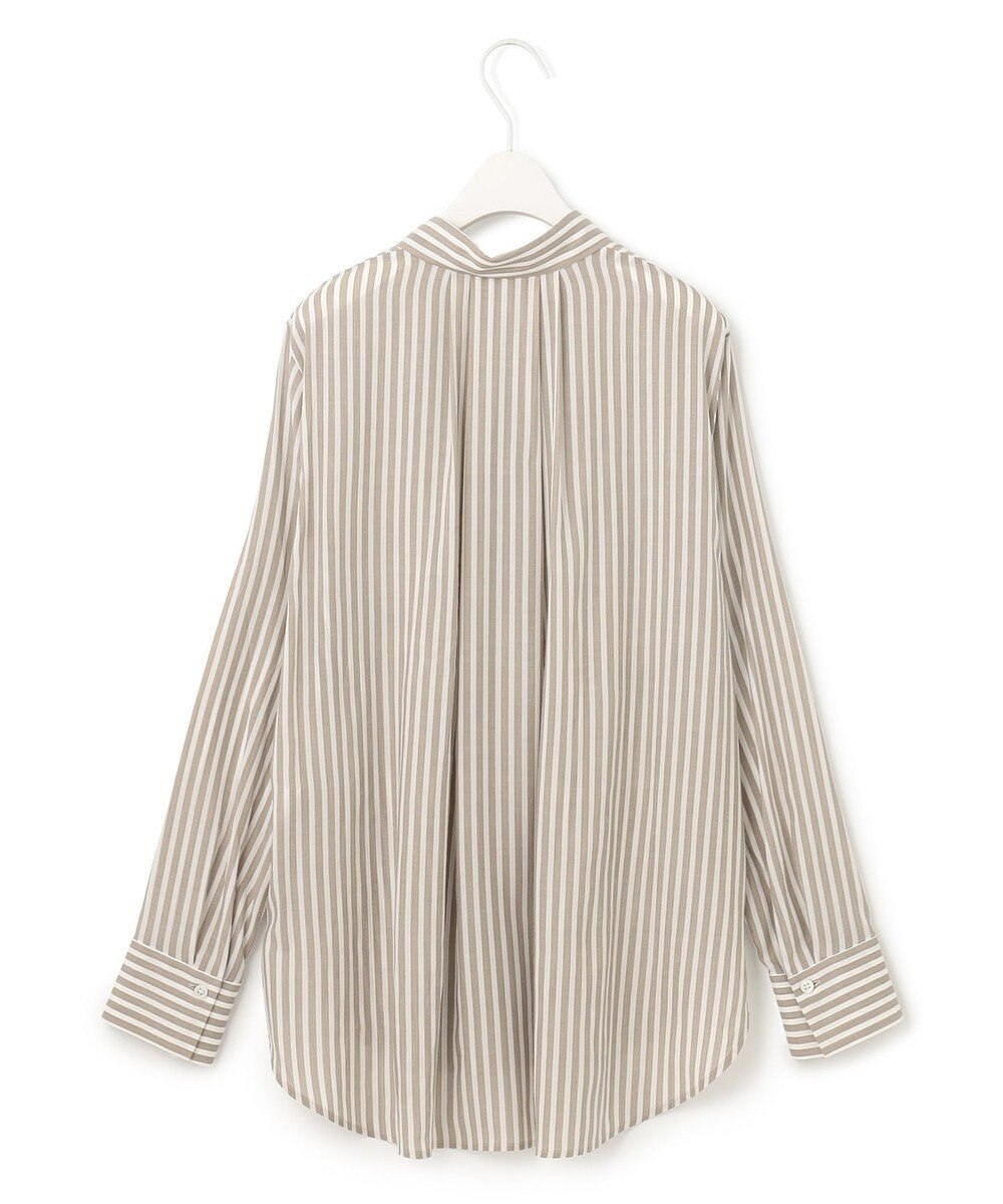 ICB L 【洗える】 キュプラローンストライプ シャツ 