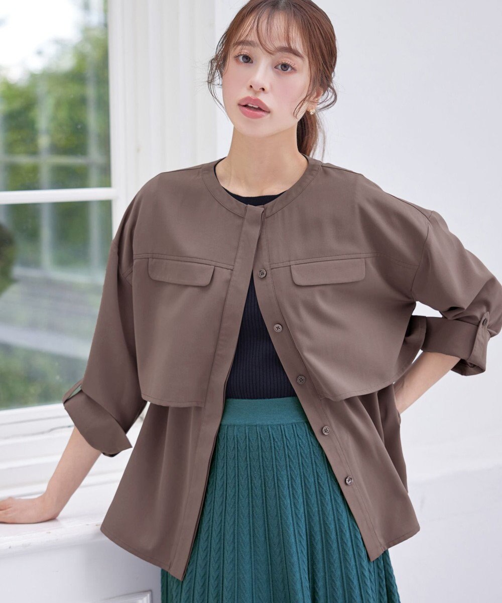 Tiaclasse 【洗える】ドロストレイヤーブルゾン 