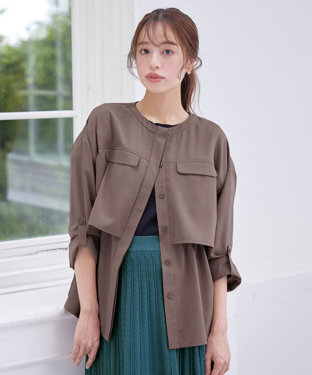 Tiaclasse 【洗える】ドロストレイヤーブルゾン 