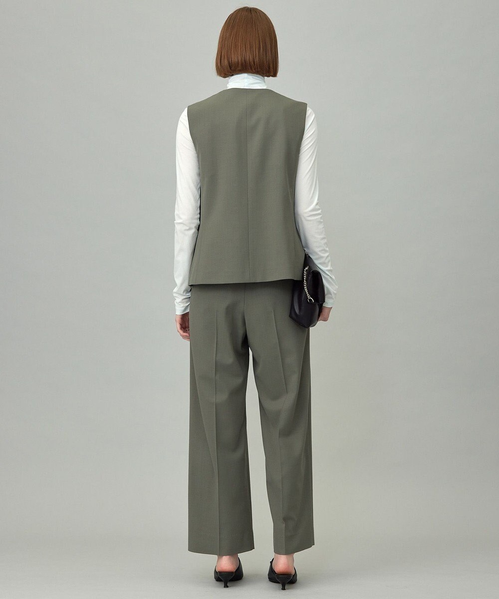 ICB L 【UVカット・洗える】ウール2WAYストレッチ Vネックベスト 