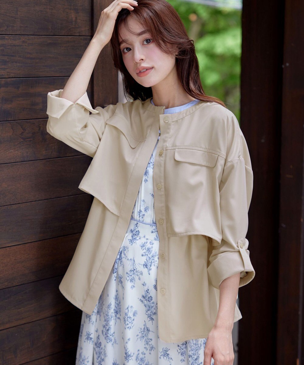 Tiaclasse 【洗える】ドロストレイヤーブルゾン 