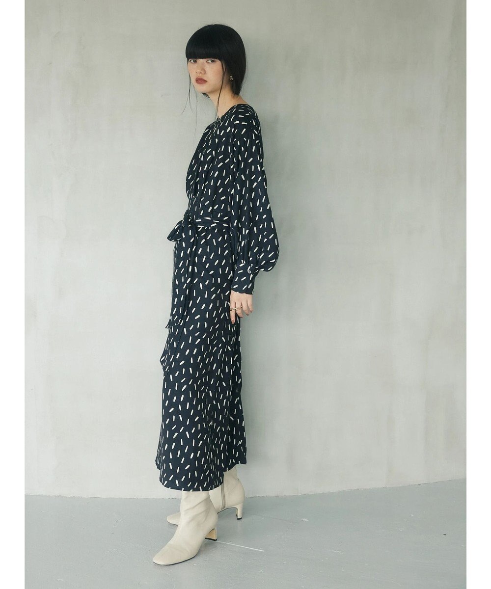 Green Parks armonia．スクエアドットプリントタックワンピース 