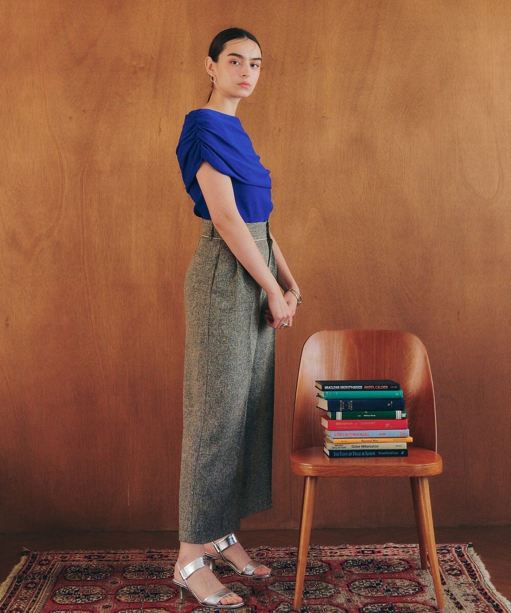 YECCA VECCA シャーリングオフショルニット 