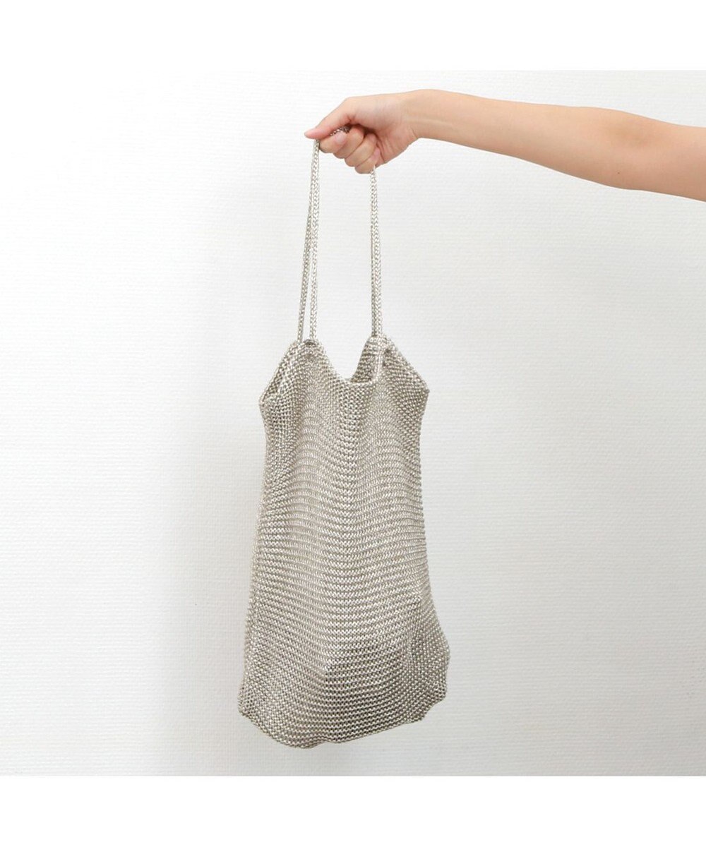 UNBILLION カシュカシュ cachecache / ラメ糸編みトートバッグ 