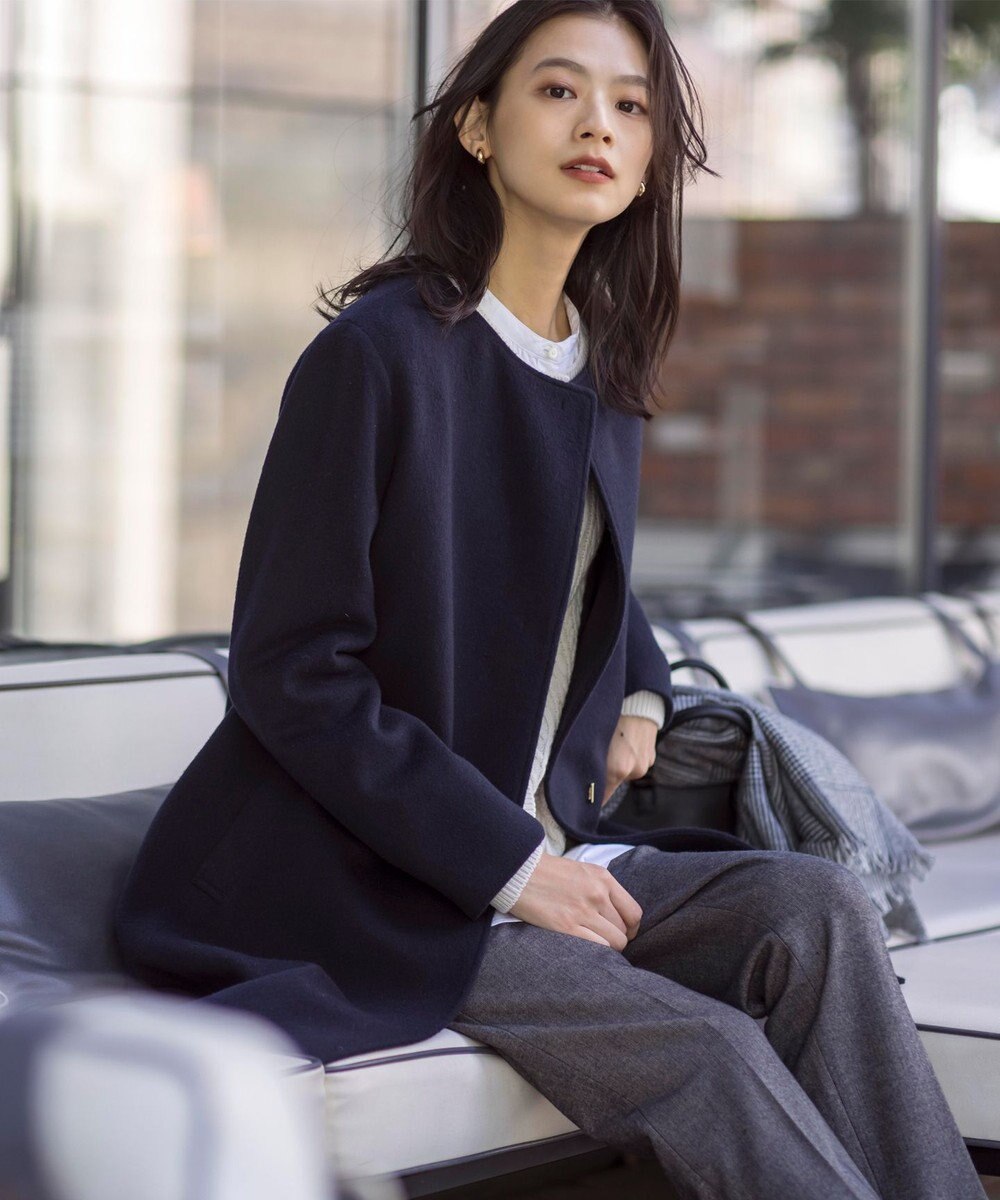 J.PRESS LADIES S 【洗える】チェルビック テーパード パンツ 