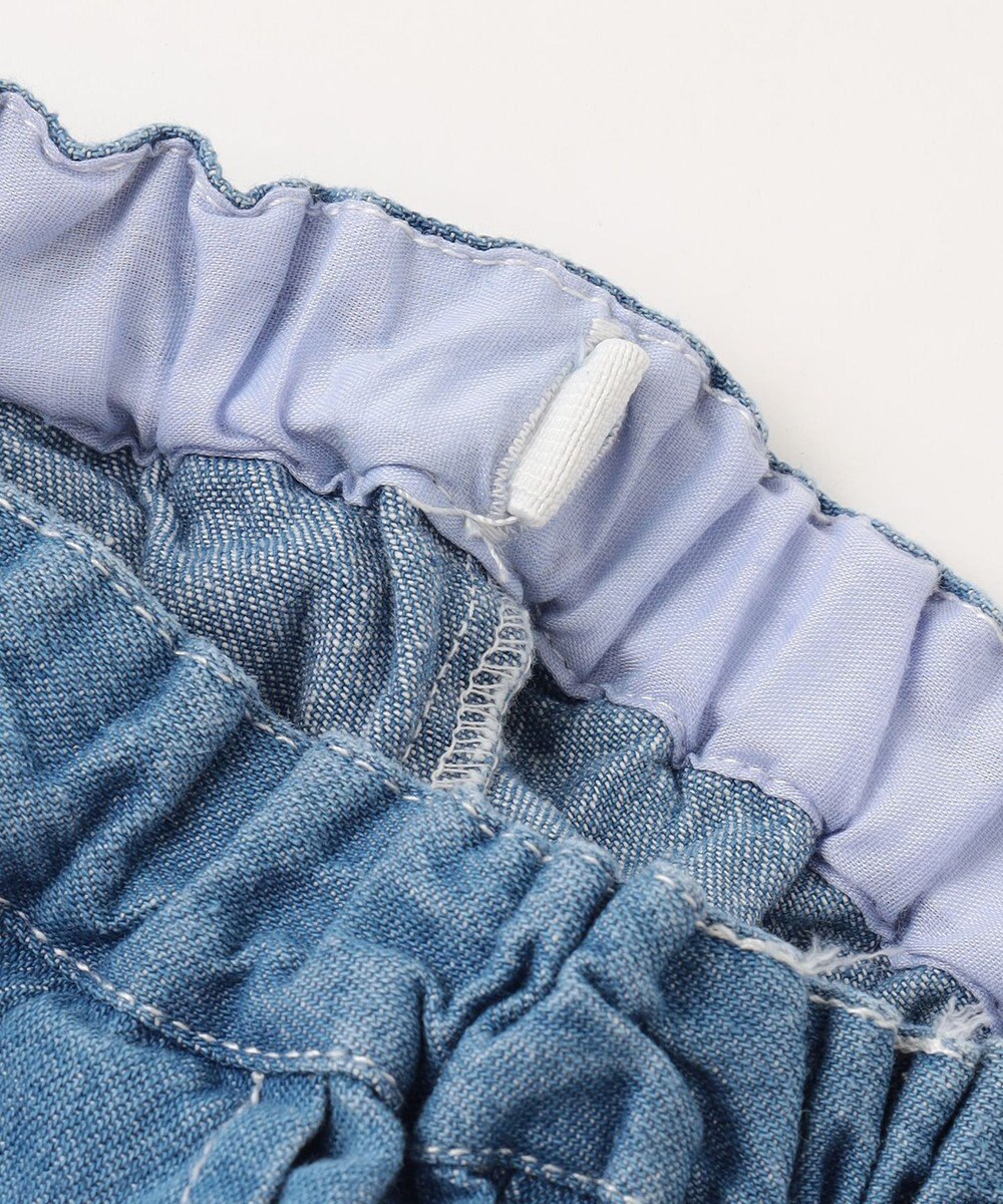 ANY KIDS スカラップ×刺繍デニムパンツ 