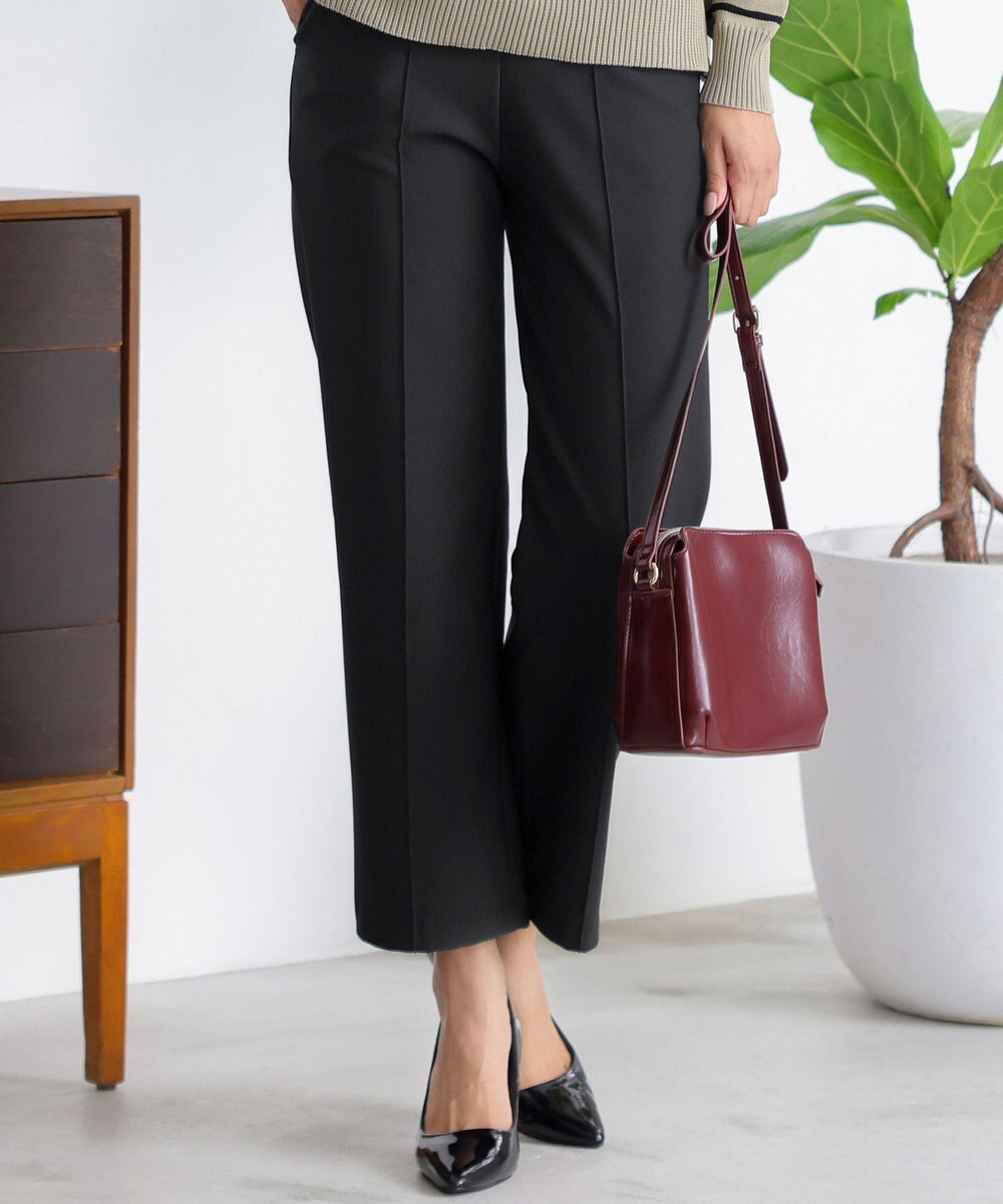 Tiaclasse 【日本製・洗える】すふれ起毛ワイドパンツ 