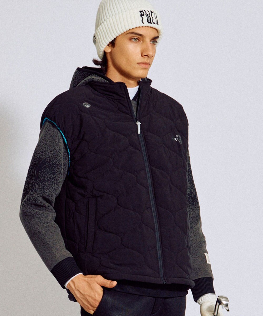 PW CIRCULUS 【撥水加工 / ストレッチ】【MEN】キルティング中綿ベスト ゴルフ 