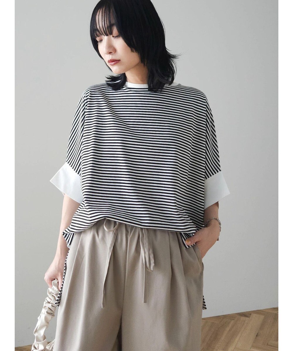 Green Parks 冷っとすずやか　ドルマンカット５分袖プルオーバー 