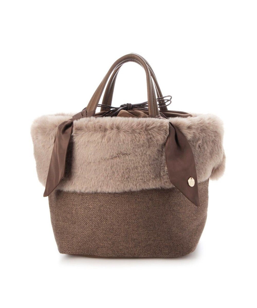 UNBILLION カシュカシュ cachecache / エコファーコンビリボントートバッグ 