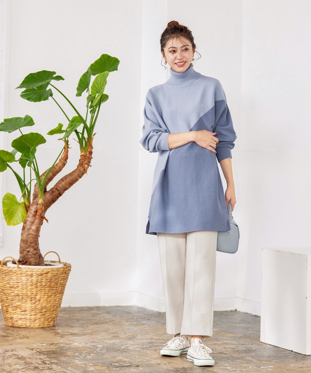 Tiaclasse 【日本製・洗える】すふれ起毛ワイドパンツ 